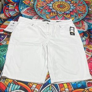 Bandolino White High Waist Luxe Shorts